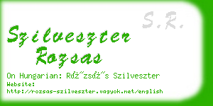 szilveszter rozsas business card